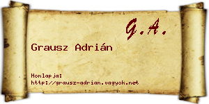Grausz Adrián névjegykártya